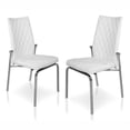 thumbnail image 1 of Furniture of America Chaise d'Appoint en Simili Cuir (Lot de 2), 1 of 6