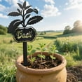 thumbnail image 5 of Metal Plant Marker Stake Basil for DIY Outdoor Indoor Waterproof 11.8 inch Cute Garden Plant Labels Sign Tag for DIY Vegetables Farmhouse Greenhouse Decor - Funny Gardening Gifts, 5 of 9