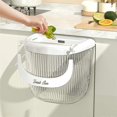 thumbnail image 1 of KAIYANG Cubo de basura de cocina con tapa, cubo de compost de cocina, cubo de basura transparente montado en la pared, para encimera o debajo del fregadero, cubo de compost de interior montable para t, 1 of 5