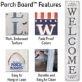 thumbnail image 6 of My Word! Welcome White W/Sprig Welcome Sign and porch leaner for Front Porch, Yard, Deck, Patio, or Wall - Indoor Outdoor Decorative Farmhouse Rustic Vertical Home Decor 8"x46.5", 6 of 7
