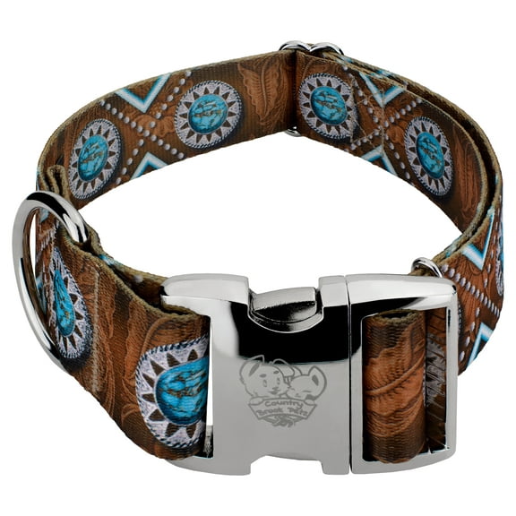 Country Brook Petz® 1 1/2 inch Premium Saddle Up Dog Collar, Extra Large