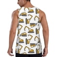 thumbnail image 3 of Fotbe Funny Excavator Pattern Men's Quick Dry Workout Tank Top Gym Muscle Tee Fitness Bodybuilding Sleeveless T Shirt Breathable Workout Shirt-Large, 3 of 9