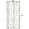 thumbnail image 4 of Stall Small Half Size Narrow Shower Curtain 36x72 Inch Dorm White Beige Geometric Bold Thick Lines Striped Herringbone Single Tiny Chevron Decor Fabric Bathroom Set Polyester Waterproof, 4 of 6