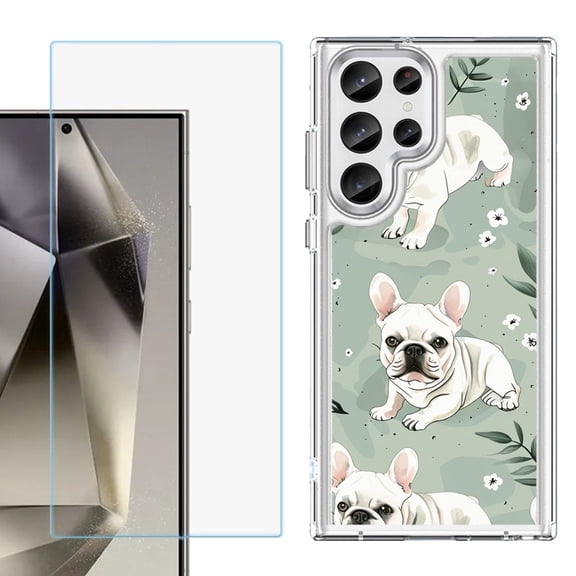 Phone Case for Samsung Galaxy S26 Ultra, with Screen Protector, by OneToughShield - French Bulldog
