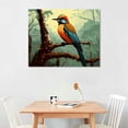 thumbnail image 2 of Orinice Nature Framed  Colorful African Bird in Lush Tropical Forest - African Animal Wall Art 20x16in, 2 of 6