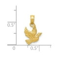 thumbnail image 3 of 14K Yellow Gold Charm Pendant 11.5 mm 10 Flying Dove, 3 of 3