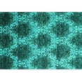 thumbnail image 1 of Ahgly Company Machine Washable Indoor Rectangle Abstract Turquoise Blue Contemporary Area Rugs, 2' x 3', 1 of 4