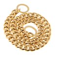thumbnail image 3 of Cadena de acero inoxidable de 15 mm para perro, colr sin cuello, para mascotas Bull, oro de 24 pulgadas Zulema collar de cadena para perro, 3 of 8