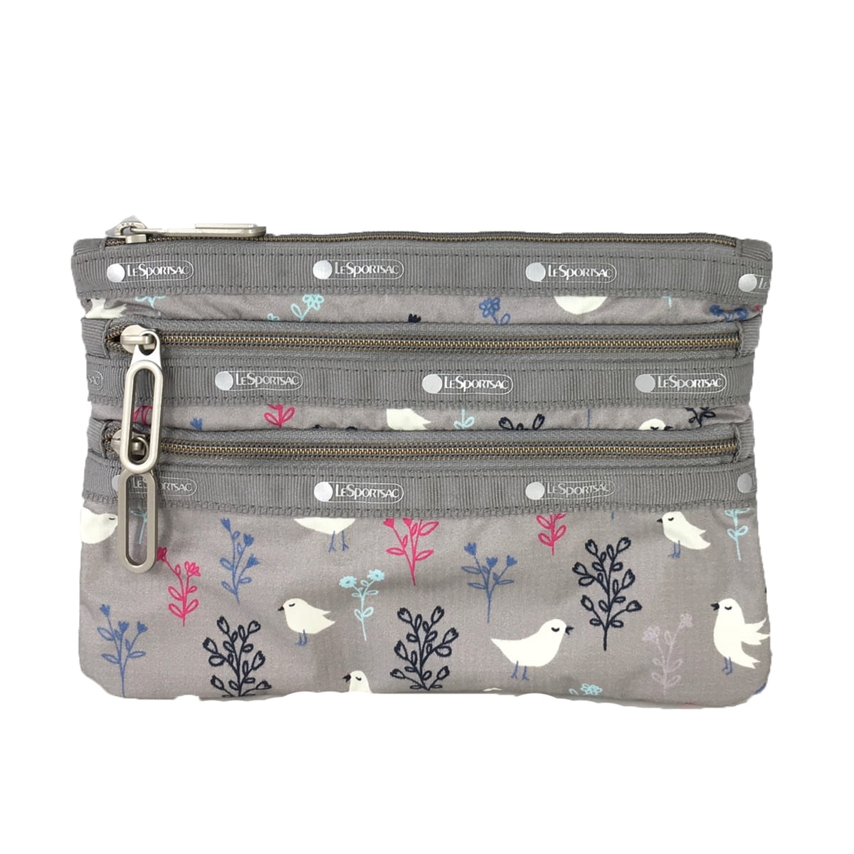 Lesportsac three zipper cosmetic bag sale