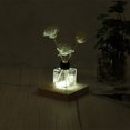 thumbnail image 5 of Soporte de Exhibición LED de Madera Unique Bargains Base 10x10x2cm Blanco Luz Cuadrado USB Interruptor Paquete de 2, 5 of 5