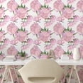 thumbnail image 2 of Ambesonne Peony Peel & Stick Wallpaper for Home, Aquarelle Cottacore Floral, 13"x100", Lilac Olive Green Beige, 2 of 5