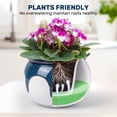 thumbnail image 4 of EFISPSS 6" Self-Watering Ceramic African Violet Pots – Blue Gradient | Minimalist Home Decor, 4 of 8