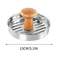 thumbnail image 3 of Fiudx Prensa para Hamburguesas de Acero Inoxidable, Diseño Ergonómico En Resort, Herramienta Multifunción para Barbacoa, Ideal para Usar En La Cocina, Ideal para Cocinar En Familia, con Garantía de H, 3 of 7