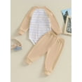 thumbnail image 4 of Bagilaanoe 2pcs Newborn Baby Girl Boy Pants Set Long Sleeve Striped Romper Tops + Trousers 3M 6M 9M 12M 18M Infant Casual Clothes, 4 of 9