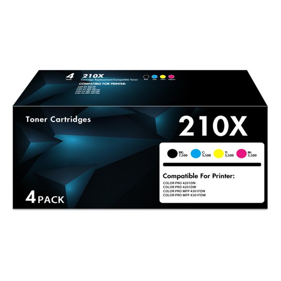 Cartucho de tóner FIREINK 210X de alto rendimiento, paquete de 4 unidades para Laser Pro