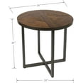 & Bay Foley End Table 24 inch Rustic Wood & Black