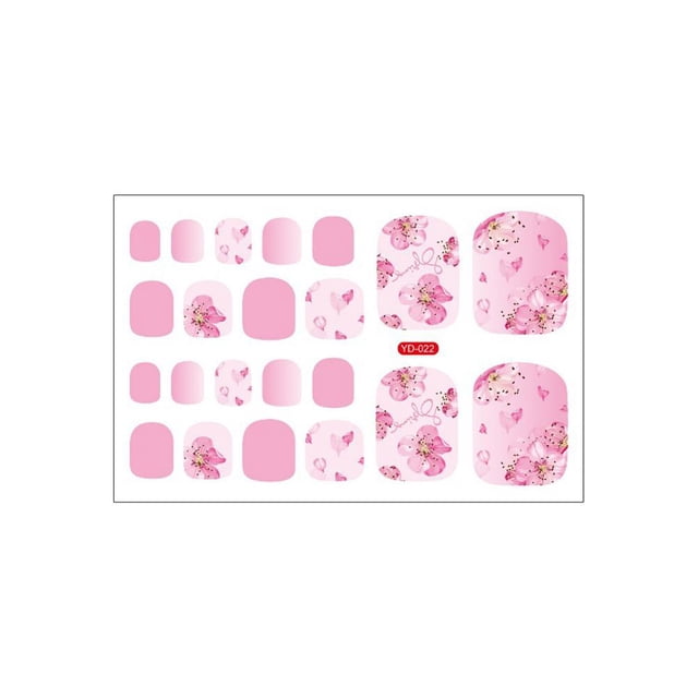 Pegatina Para Uñas De Punta Completa, Envolturas De Esmalte De Uñas Impermeables, Autoadhesivas Coloridas, Calcomanías De Envoltura Completa, Pedicura, Uñas De Los Pies Diy Para Mujeres Y Niñas Speravity CE008075-03