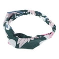 thumbnail image 4 of Unique Bargains 1 Pc Fashion Leaf Pattern Cross Elastic Hairband for Women Green, 4 of 6