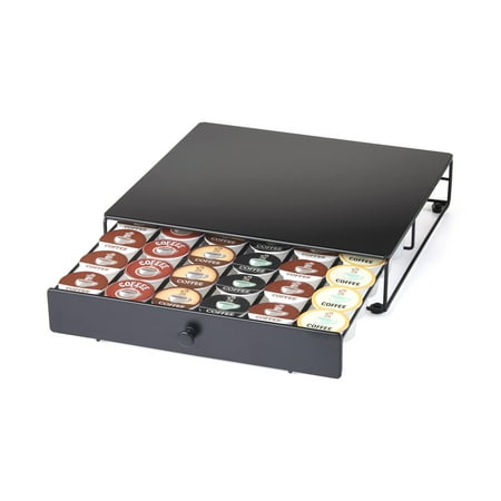 Nifty Solutions Non-Rolling Coffee Pod Drawer – Compatible with K-Cups 36 Pod Capacity Black