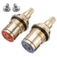 thumbnail image 1 of 2 Pcs Faucet Valves Set Replacement Brass Ceramic Stem Disc Cartridge Quarter Turn 1/2" for Bathroom Kitchen, 1 of 5