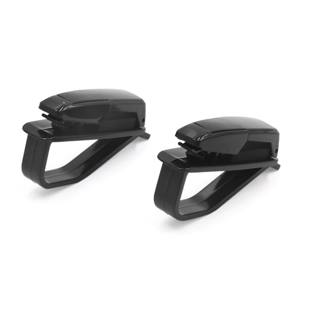 2pzas Pinzas de Plástico Negro para Almacenaje de Gafas de Sol Tarjetas del Parasol de Vehículo