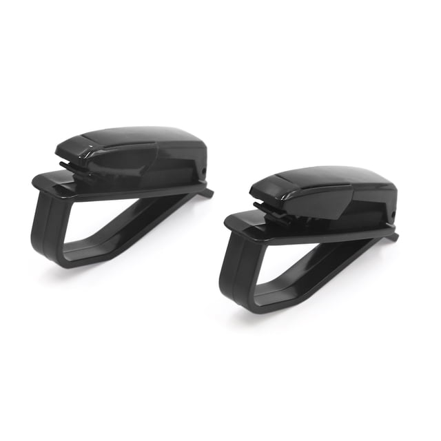 2pzas Pinzas de Plástico Negro para Almacenaje de Gafas de Sol Tarjetas del Parasol de Vehículo