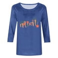 thumbnail image 4 of Xihbxyly Blouses pour Femmes Manches 3/4 T-shirt Imprimé Fête des Mères Col Rond Manches 3/4 Pull Col Rond Manches Longues, 4 of 4