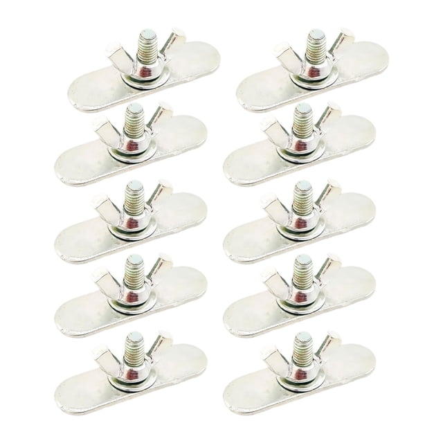 10 tornillos con forma de mariposa para kit de sellado de ventanas de aire acondicionado, tornillos y tuercas de ajuste, reemplazo de sellos, kit de