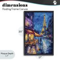 thumbnail image 4 of Stupell Industries Traditional Dusk Paris Street Scene Black Floating Frame Canvas Art, 17 x 25, by Petals Prints Design, 4 of 8