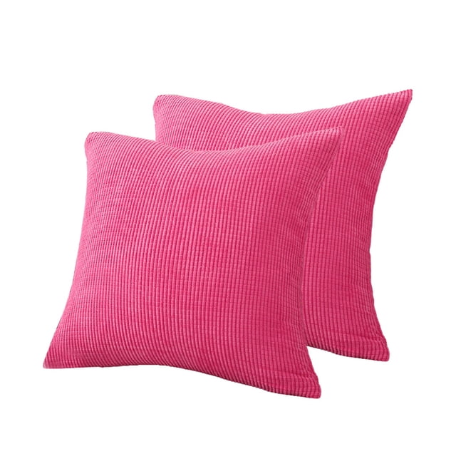 Toystoory 2 piezas de fundas de almohada para sala de estar, cama, funda de almohada cuadrada decorativa, funda de cojín para coche, suministros Decoración del hogar Rosa roja