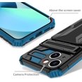 thumbnail image 4 of Case for iPhone 15 Plus,Military Grade [Built-in Kickstand] with Card Holder Dual-Layer Design Heavy Duty TPU+PC Shockproof Protection Phone Case for iPhone 15 Plus,6.7 inch (Blue), 4 of 10