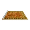 thumbnail image 2 of Ahgly Company Machine Washable Indoor Round Persian Yellow Traditional Area Rugs, 4' Round, 2 of 4