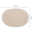 thumbnail image 3 of REGALWOVEN Farmhouse Placemats Set of 6 Oval Placemats for Dining Table Decor Indoor Outdoor Kitchen Table Mat Wipe Clean Beige 19.7*14Inch, 3 of 6