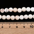 thumbnail image 5 of 5pcs Natural Persian Jade Beads Strands Round Dyed Floral White 6~7mm Hole: 1.2mm about 62~65pcs/strand 14.96~15.75 inch(38~40cm), 5 of 5