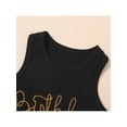 thumbnail image 4 of Franhais 2Pcs Girls Tracksuit,Letters Print Tank Tops + Sequined Mesh Elastic Waist Short Skirt Set, 4 of 9