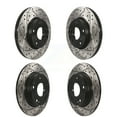 thumbnail image 1 of DS-One Front Rear Coated Drilled Slotted Disc Brake Rotors Kit for Car Honda Civic Insight KD-100360, 1 of 11