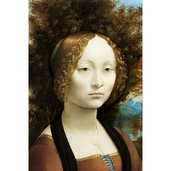 24x36 gallery poster, Ginevra de Benci by Leonardo da Vinci
