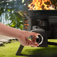 thumbnail image 4 of Philergo 24 inch Portable Fire Pits with Grill for Outside 58000 BTU Gas Fire Bowl with Foldable Legs & Lid & Carry Kit & Lava Rock Stone, 4 of 9
