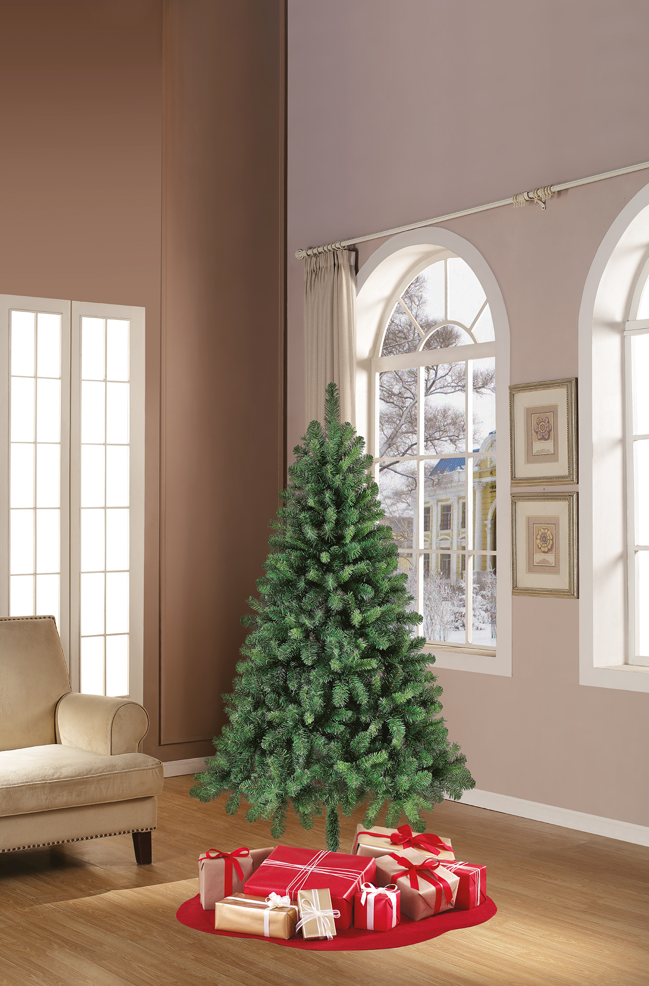 Holiday Time Non-Lit Jackson Spruce Artificial Christmas Tree, 6.5' - image 3 of 6