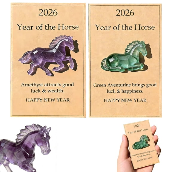 Dserhfy Lucky Horses Pocket Hug with Card Bring Good Luck 2026 Year of The Horse Pocket Token Decoration Happy New Year Gifts