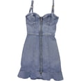 thumbnail image 1 of GUESS Womens Denim Mini Bustier Dress, Blue, X-Small, 1 of 2