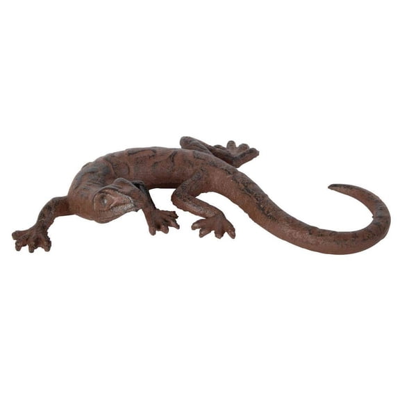 Esschert Design Lizard Wall Decoration Cast Iron Brown 7.1 Inch