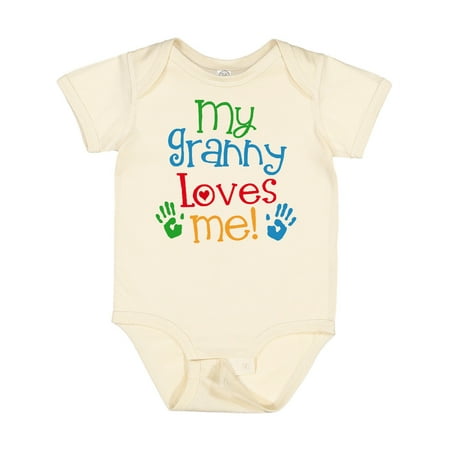 

Inktastic My Granny Love Me Gift Baby Boy or Baby Girl Bodysuit