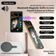 thumbnail image 5 of Magnetic Phone Vlog Selfie Monitor Screen, 1080P Wireless Recording,Bluetooth Remote, Back Camera Monitor,Using Phone Rear Camera for Selfie Vlog Live Stream, 5 of 6