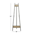 thumbnail image 4 of DecMode 16" x 52" Black Metal Tall Adjustable Floor 3 Tier Easel with Wood Panels, 1-Piece, 4 of 15