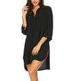 thumbnail image 5 of URMAGIC Women's Sexy V Neck Boyfriend Beach Shirt Cover Up Bikini Bathing Suit Swimsuit Coverups, 5 of 7