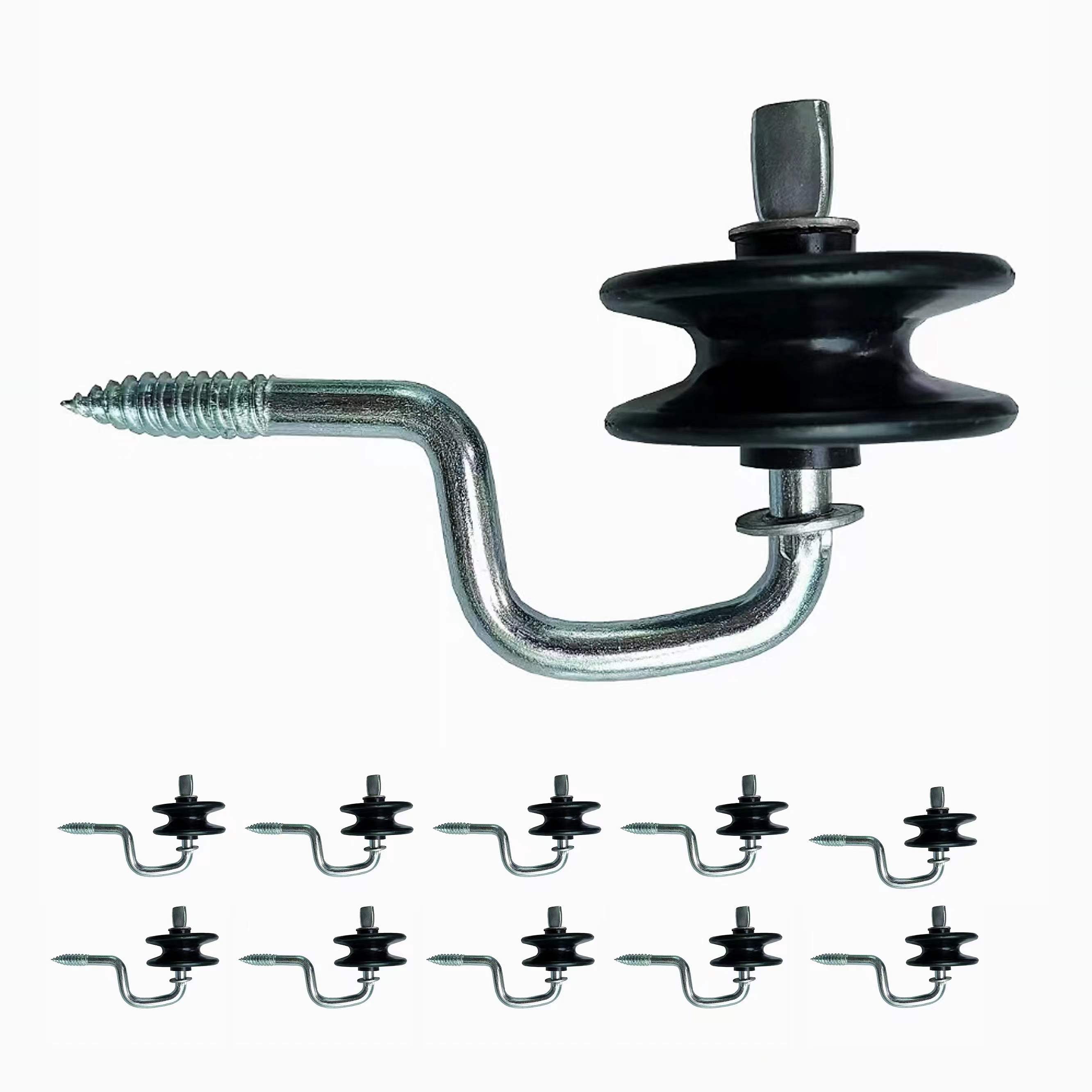 Farm Electric Fence Wood Post Insulators, Wood Post Anchors, Corner Insulators, Screwin Corner