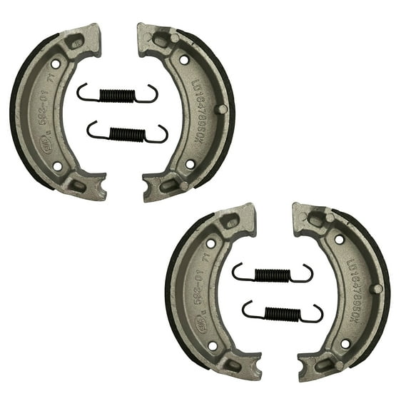 Factory Spec, FS-126, Front & Rear Brake Shoes for Yamaha TT-R 125, TT R125, DT 50, DT 80, DT 100, MX 100