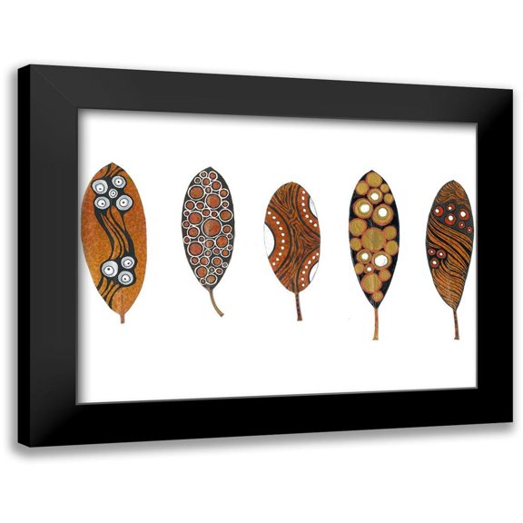 Rupe, Kim 14x12 Black Modern Framed Museum Art Print Titled - Tribal Feather 5