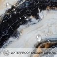 Abstract Marble Shower Curtain, Waterproof Polyester Fabric Bathroom